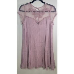 Trixxi Dress Womens Medium Embroidered Lace Boho Cottage Core Whimsical Dress